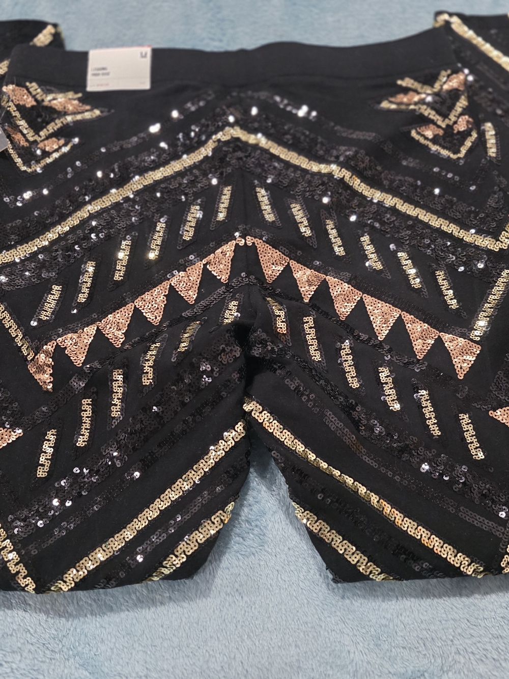 EXPRESS Black Sequin Geometric Women’s Pants